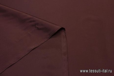 Подкладочная стрейч (о) темно-коричнево-бордовая - итальянские ткани Тессутидея арт. 07-1316