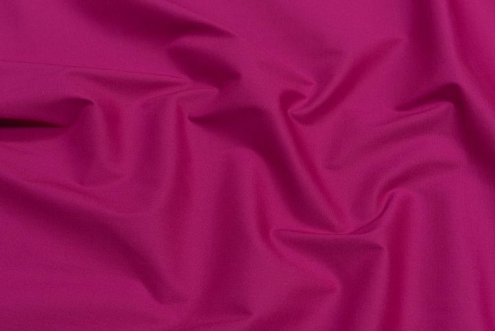 Сорочечный поплин стрейч (о) фуксия - итальянские ткани Тессутидея арт. 01-6847