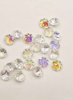 Пуговица стеклянная на ножке d-13мм прозрачная - в интернет-магазине тканей Тессутидея арт. F-6593