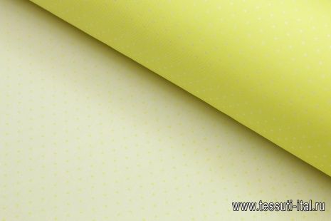 Сорочечная дабл (н) желто-белая в горох - итальянские ткани Тессутидея арт. 01-4456