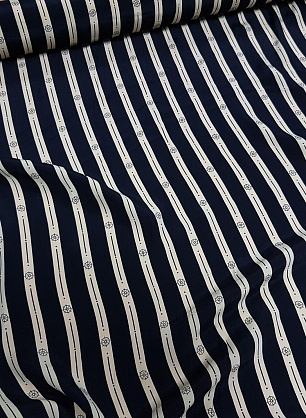 Крепдешин (н) черно-бежевая полоска - в интернет-магазине тканей Тессутидея арт. 02-6483