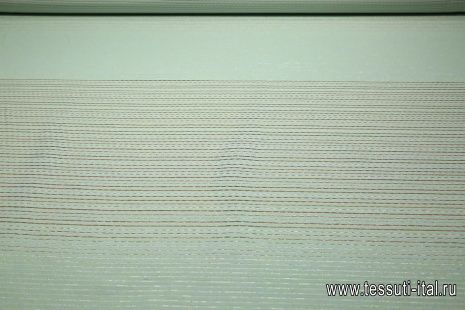 Органза деворе купон (0,75м) (н) бело-ментоловая - итальянские ткани Тессутидея арт. 03-4348