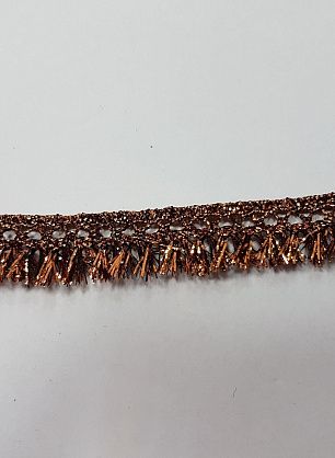 Тесьма из люрекса ш-1,5см бронзовая - итальянские ткани Тессутидея F-5421