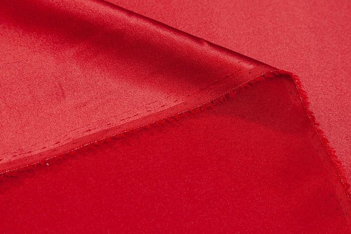 Шелк атлас стрейч (о) темно-красный - итальянские ткани Тессутидея арт. 10-4102