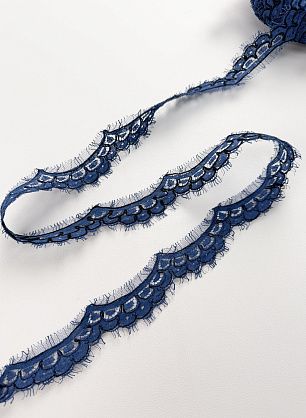Кружево "Solstiss" ш-2,5см (н) сине-черное, бело-черное - в интернет-магазине тканей Тессутидея арт. 03-1487