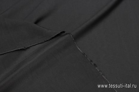 Шелк кади (о) черный - итальянские ткани Тессутидея арт. 10-3519