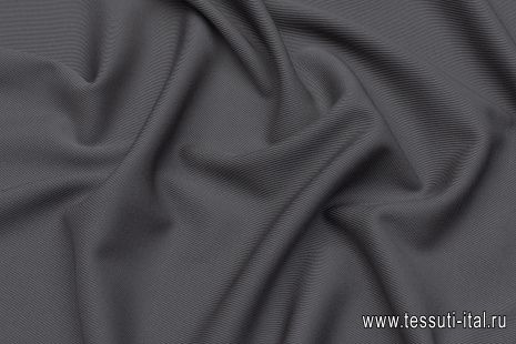 Костюмная диагональ стрейч (о) темно-серая - итальянские ткани Тессутидея арт. 05-4385