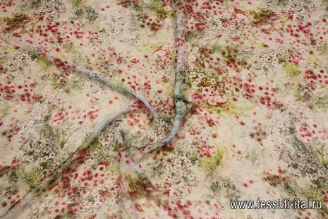 Шифон (н) мелкий цветочный рисунок - итальянские ткани Тессутидея арт. 10-3715