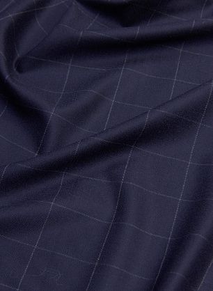 Костюмная (н) сине-серая клетка - в интернет-магазине тканей Тессутидея арт. 05-3804