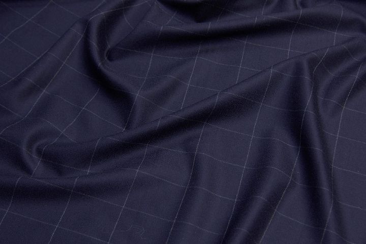 Костюмная (н) сине-серая клетка - итальянские ткани Тессутидея арт. 05-3804