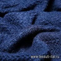 Трикотаж фактурный (о) темно-синий - итальянские ткани Тессутидея арт. 13-1225