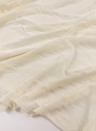 Трикотаж ажурный (о) молочный - в интернет-магазине тканей Тессутидея арт. 13-1672