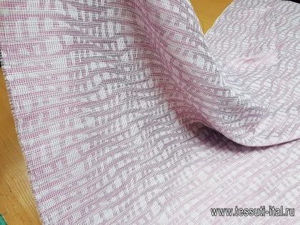 Жаккард (н) бело-розовый - итальянские ткани Тессутидея арт. 03-4150