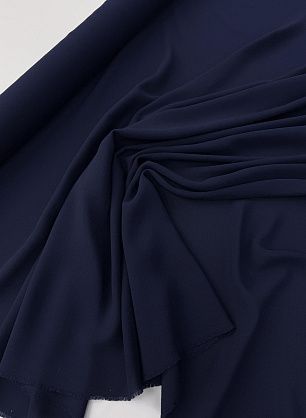 Шифон дабл (о) темно-синий - в интернет-магазине тканей Тессутидея арт. 10-4769