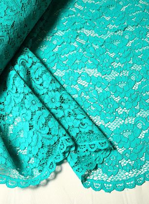 Кружево (о) бирюзовое Blumarine - в интернет-магазине тканей Тессутидея арт. 03-4336