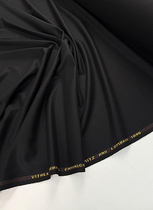 Костюмная шерсть (о) черная - в интернет-магазине тканей Тессутидея арт. 05-5149