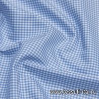 Сорочечная (н) бело-голубая клетка - итальянские ткани Тессутидея арт. 01-6357