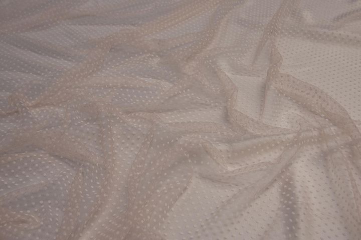 Плательная сетка (н) светло-розовая с вкраплениями - итальянские ткани Тессутидея арт. 03-6282