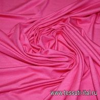 Трикотаж хлопок (о) ярко-розовый - итальянские ткани Тессутидея арт. 14-1287