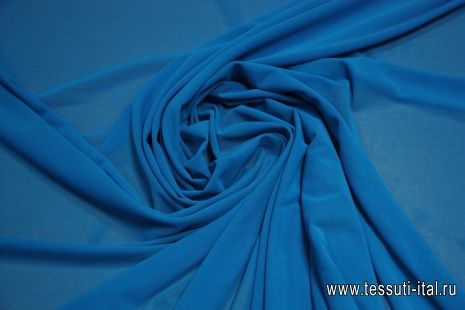 Плательная сетка (о) ярко-голубая - итальянские ткани Тессутидея арт. 03-3399