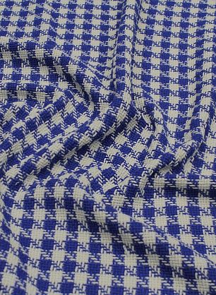 Шанель (н) сине-белая клетка - в интернет-магазине тканей Тессутидея арт. 01-7224