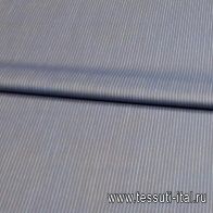 Костюмная (н) бежево-синяя стилизованная полоска - итальянские ткани Тессутидея арт. 05-2883