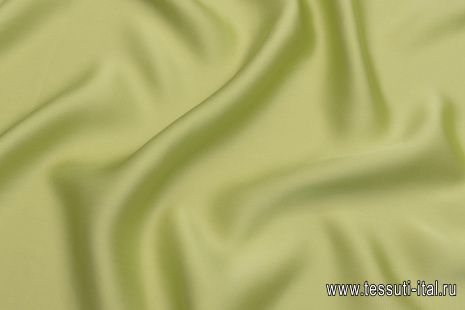 Шелк атлас (о) салатовый - итальянские ткани Тессутидея арт. 10-2914
