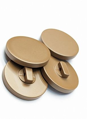 Пуговица пластик на ножке d-25мм коричневая - в интернет-магазине тканей Тессутидея арт. F-6152