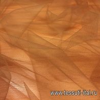 Плательная сетка фатин (о) коричневая - итальянские ткани Тессутидея арт. 03-5126