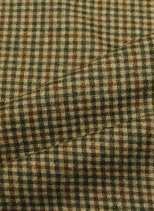 Костюмная кашемир+шерсть (н) бежево-коричнево-зеленая клетка - в интернет-магазине тканей Тессутидея арт. 05-4958