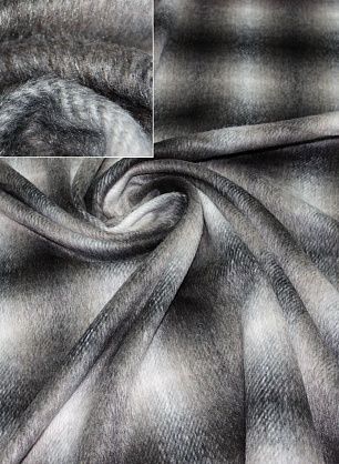 Пальтовая ворсовая (н) черно-бежевая - в интернет-магазине тканей Тессутидея арт. 09-0835