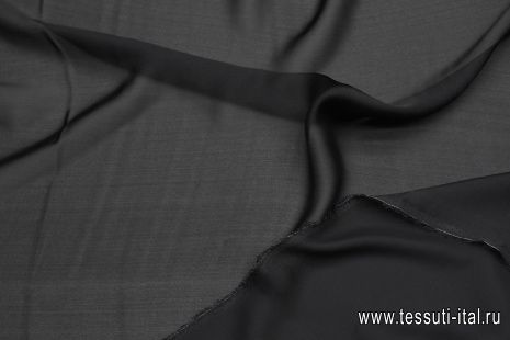 Шифон (о) черный - итальянские ткани Тессутидея арт. 10-3603