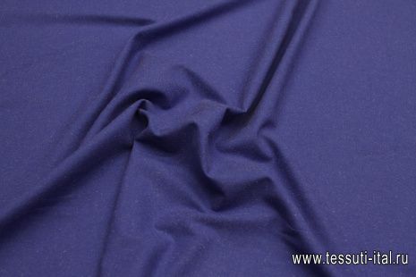 Лен с хлопком (о) синий - итальянские ткани Тессутидея арт. 16-0884