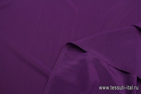Крепдешин (о) темно-сиреневый - итальянские ткани Тессутидея арт. 10-3257