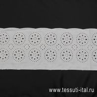 Шитье ш-11см белое - итальянские ткани Тессутидея арт. F-6354