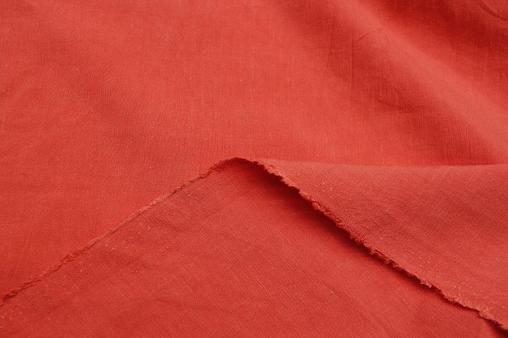 Лен+вискоза (о) коралловый - итальянские ткани Тессутидея арт. 16-1063