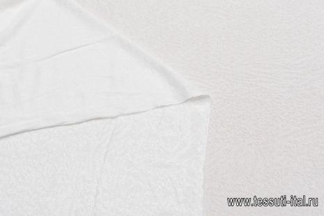 Трикотаж ажурный (о) айвори - итальянские ткани Тессутидея арт. 12-1140
