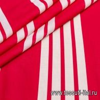 Сорочечная полоска (н) красно-белая - итальянские ткани Тессутидея арт. 01-4921