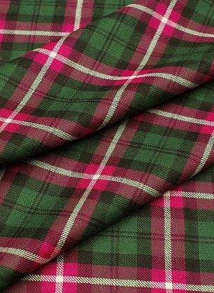 Костюмная (н) клетка зеленая с фуксией - в интернет-магазине тканей Тессутидея арт. 05-4534