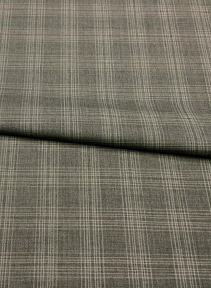 Костюмная (н) серо-белая клетка - в интернет-магазине тканей Тессутидея арт. 05-2760
