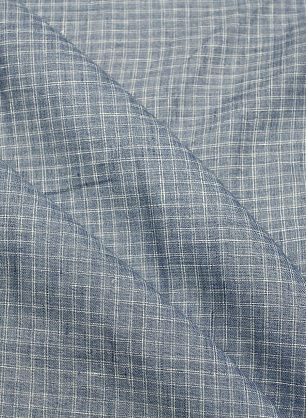 Лен сорочечный (н) бело-голубая клетка - в интернет-магазине тканей Тессутидея арт. 16-1003