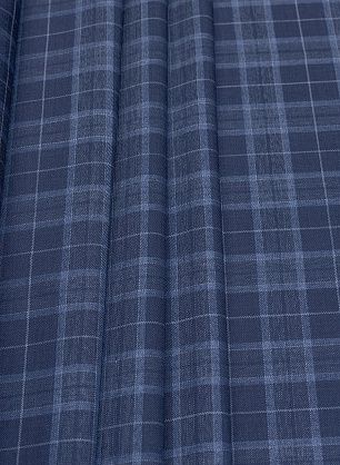 Костюмная (н) сине-белая клетка - в интернет-магазине тканей Тессутидея арт. 05-4276