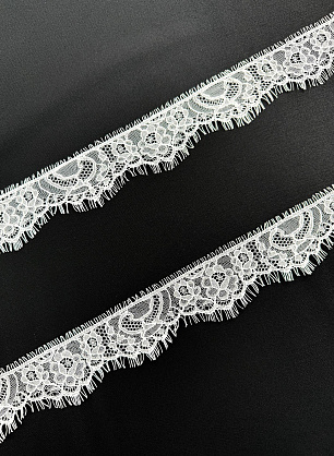 Кружево (о) айвори ш-5,5см - итальянские ткани Тессутидея.