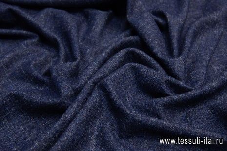 Костюмная твид (н) сине-серо-фиолетовая меланж - итальянские ткани Тессутидея арт. 05-3734