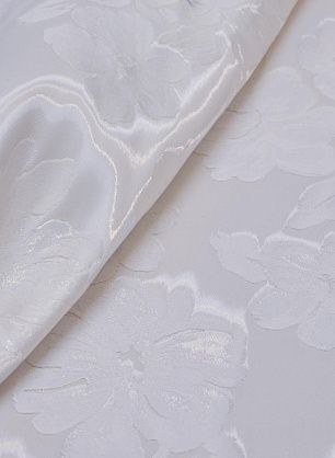 Органза с люрексом (о) белый цветочный орнамент на белом Armani - в интернет-магазине тканей Тессутидея арт. 03-5555