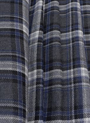 Костюмная (н) сине-серо-белая клетка - в интернет-магазине тканей Тессутидея арт. 05-4203