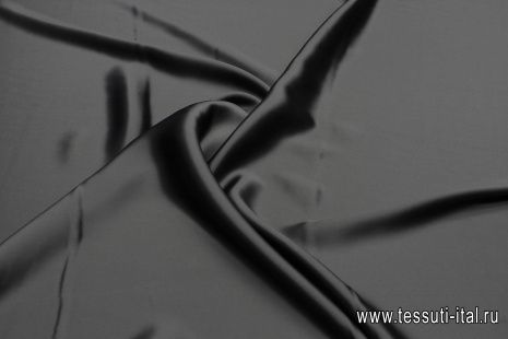 Шелк атлас (о) темно-серый - итальянские ткани Тессутидея арт. 10-3369