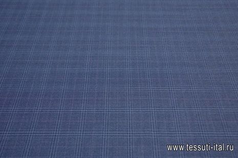 Костюмная (н) черно-сиренево-голубая клетка - итальянские ткани Тессутидея арт. 05-3831
