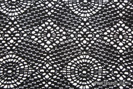 Кружево (о) черное Ermanno Scervino - итальянские ткани Тессутидея арт. 03-4289