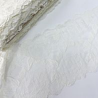 Кружево на сетке ш-18см черное, белое "LA PERLA" - итальянские ткани Тессутидея арт. 03-1476